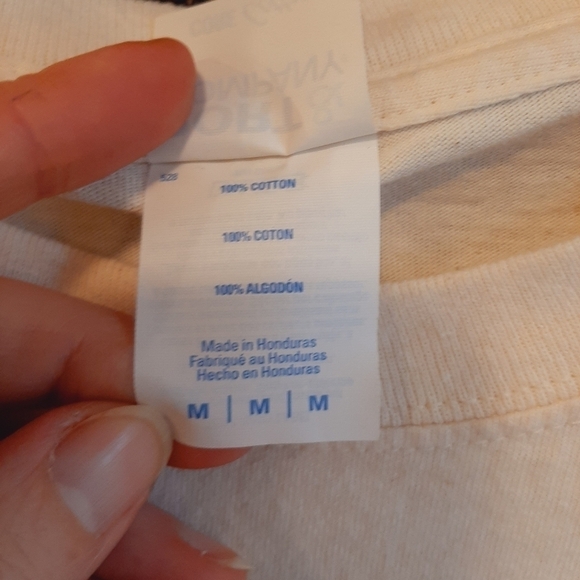 Farm & Ranch Western Barn Animal Work Garden Chore Tee Shirt Cream Size M - Picture 6 of 7